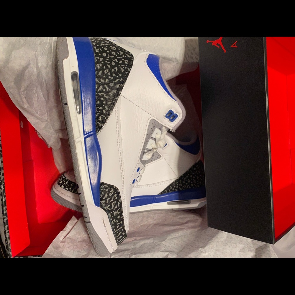 Jordan Retro 3 (White/racer blue)